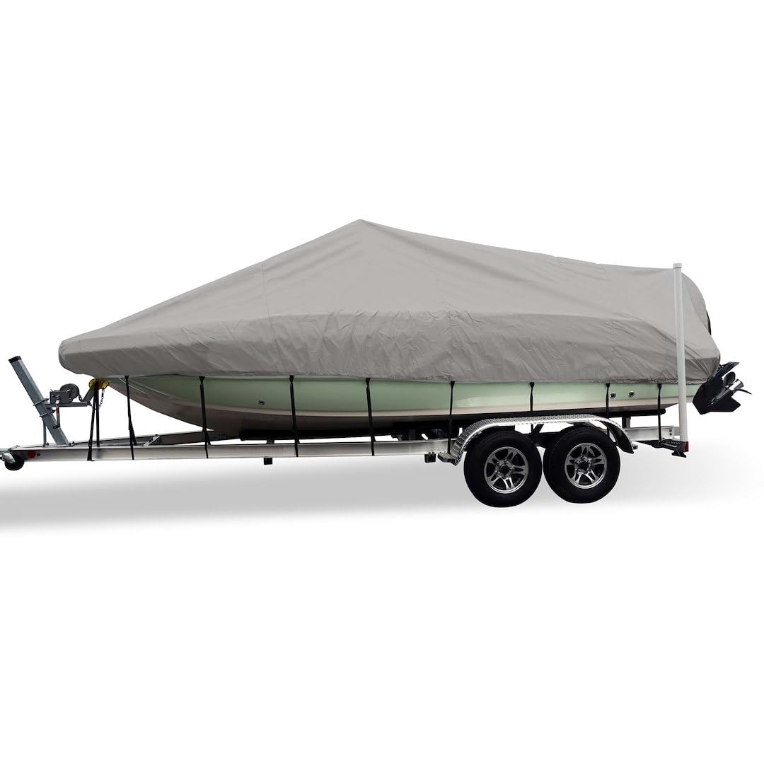 Flex-Fit CSR 78012 Cover for V-Hull Fishing Boats - 20' to 22', Haze Gray