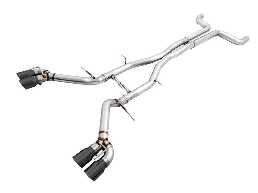 16-19 Chevy Camaro SS AWE Tuning Non-Res Cat-Back Exhaust - Track Edition (Quad Diamond Black Tips) - 3020-43074