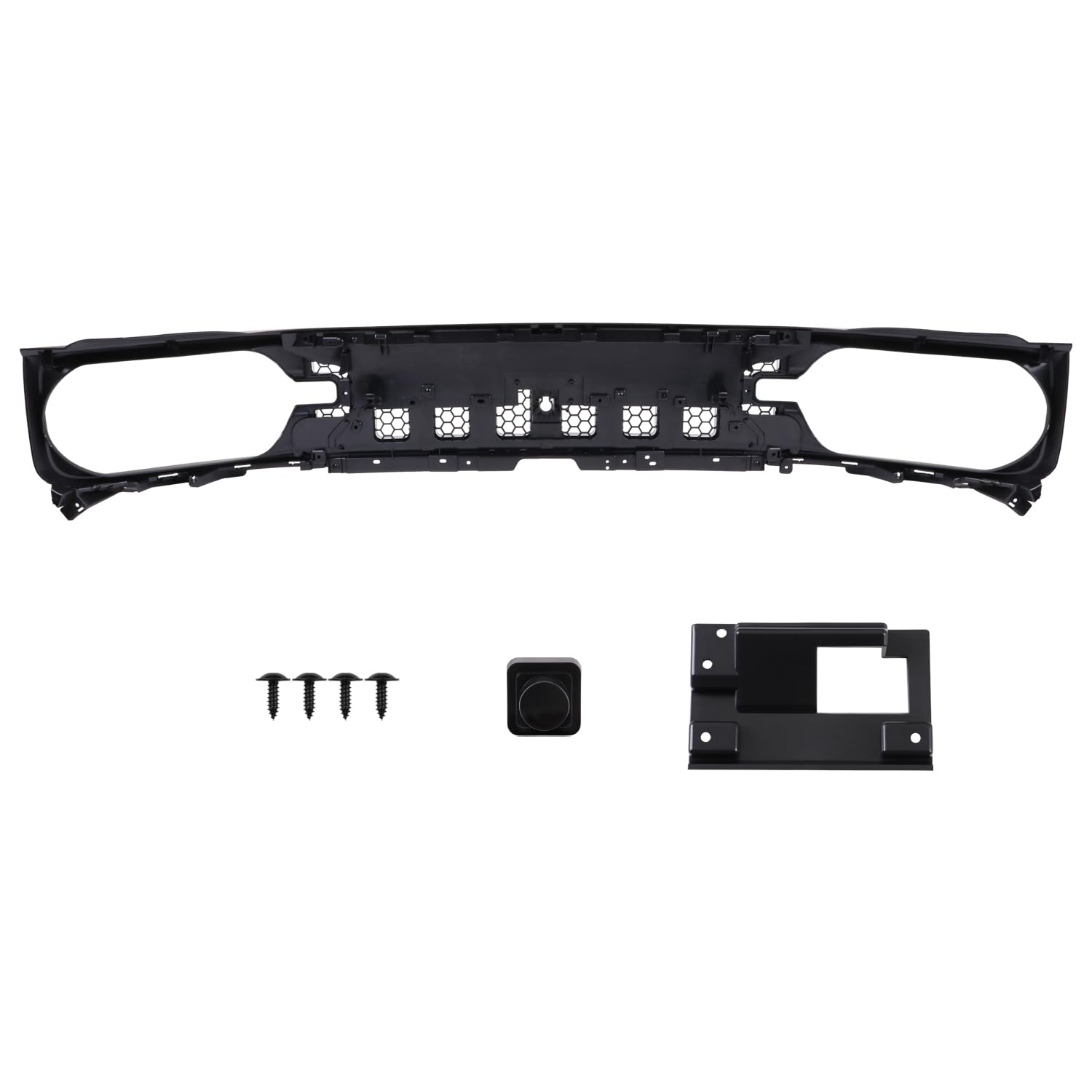 Chrome Honeycomb Mesh Hood Grille Spec-D Tuning Compatible with 2021-2025 Ford Bronco