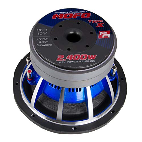 Power Acoustik 10" MOFO-104X Dual 4 Ω 1200W RMS Subwoofer