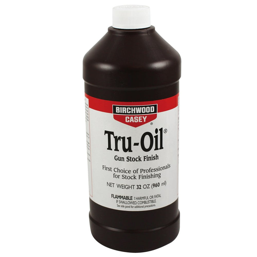 Birchwood Casey Tru-Oil Fast-Drying Long-Lasting Water-Resistant Oil-Based Stock Finish Bottle, 32 Ounce