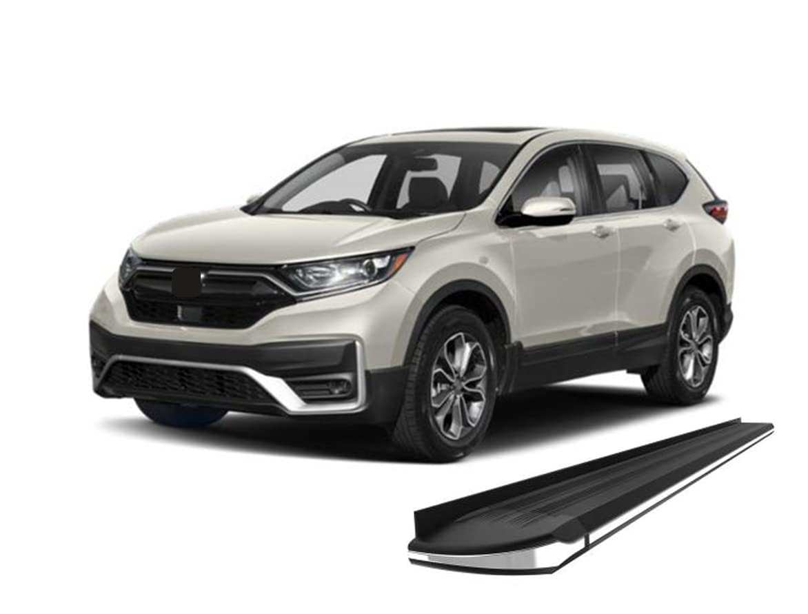 Black Aluminum Black Horse Exceed Running Boards Compatible with 2017-2022 Honda CR-V All