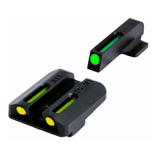 TFO TRUGLO Tritium & Fiber-Optic Handgun Sight | Durable Snag-Resistant Glowing Night Sight, Green Front Sight & Yellow Rear Sight Compatible with Kahr Arms Handguns