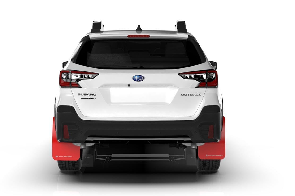 Rally Armor Black UR Mud Flap w/White Logo FITS 20+ Subaru Outback MF66-UR-BLK/WH