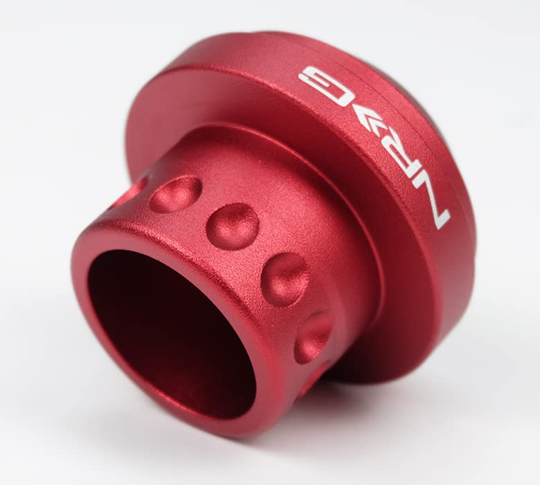 NRG Innovations Steering Wheel NRG-SRK-RL142H-RD Quick Release Short Hub Adapter Compatible with Datsun 510 620 720 240Z 260Z 280Z, Red Body