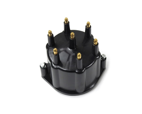 REPLACEMENT CAP PERTRONIX FOR 6-CYLINDER FLAME-THROWER BILLET DISTRIBUTORS. BLACK MALE STYLE CAP.
