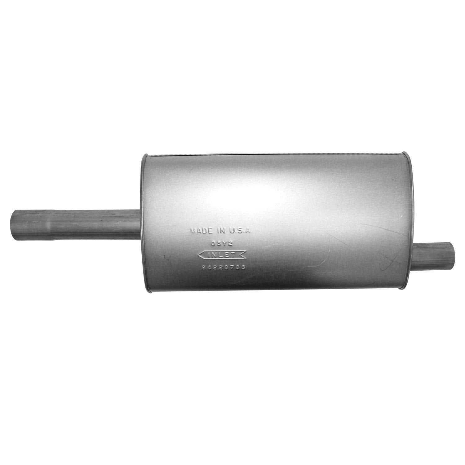 700479 nobrandname Muffler - MSL Maximum Oval Body - H4.5" X W11" X L21" 36" OAL 2.5" ID / 2.25" ID Config. C/O Muffler - MSL Maximum
