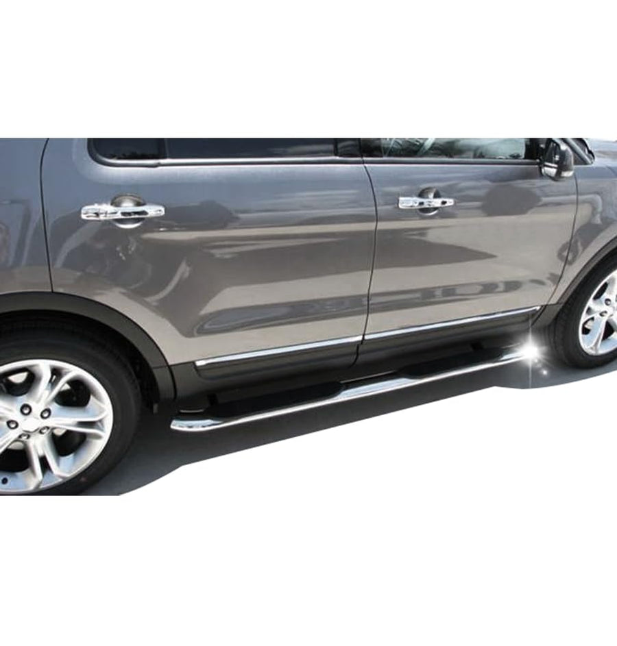 3in Black Horse Side Steps Stainless Steel Compatible with 2009-2011 Dodge Nitro-9B071101SS