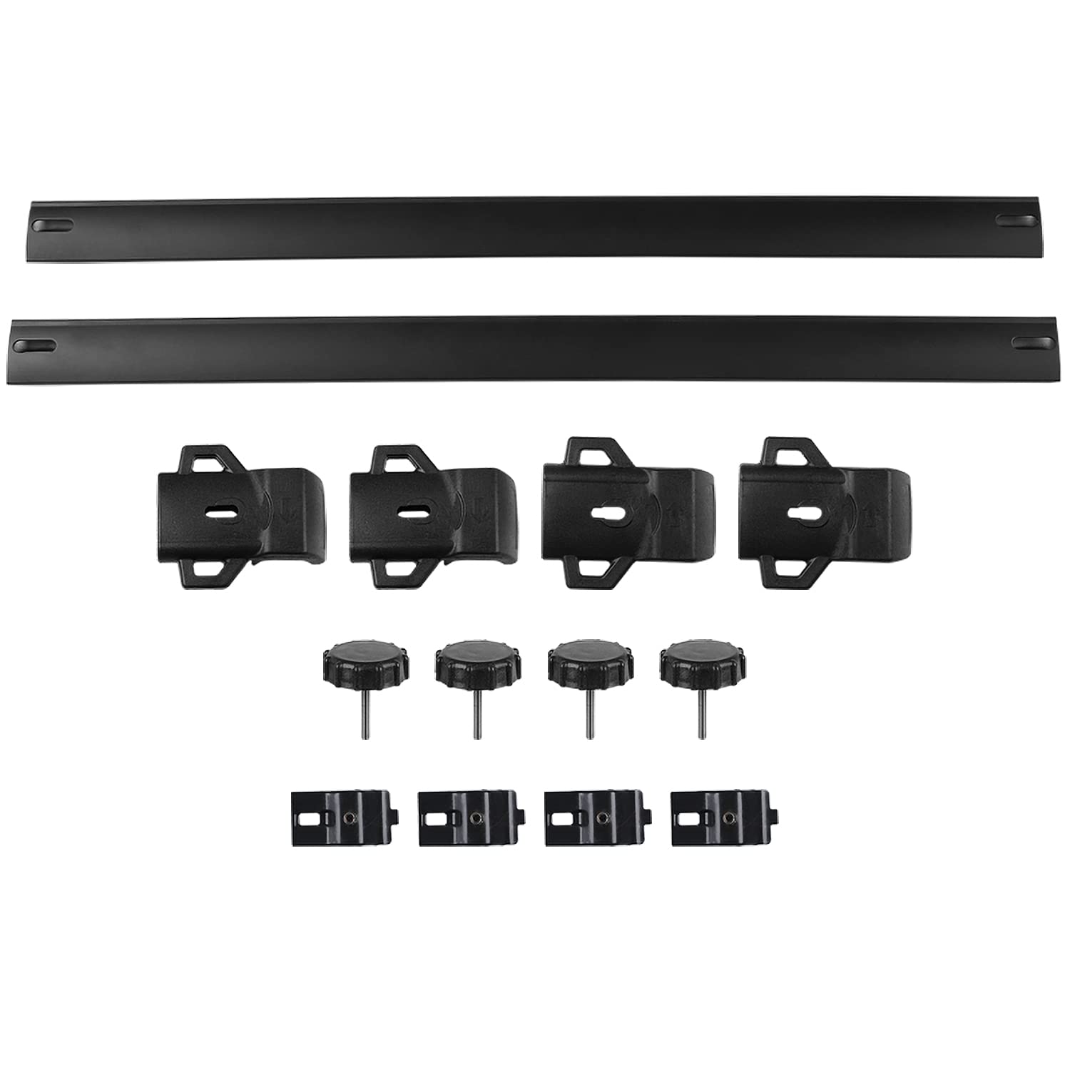 Aluminum Spec-D Tuning Factory Silver Top Roof Rack Side Rails Bar Compatible with 2007-2017 Jeep Patriot