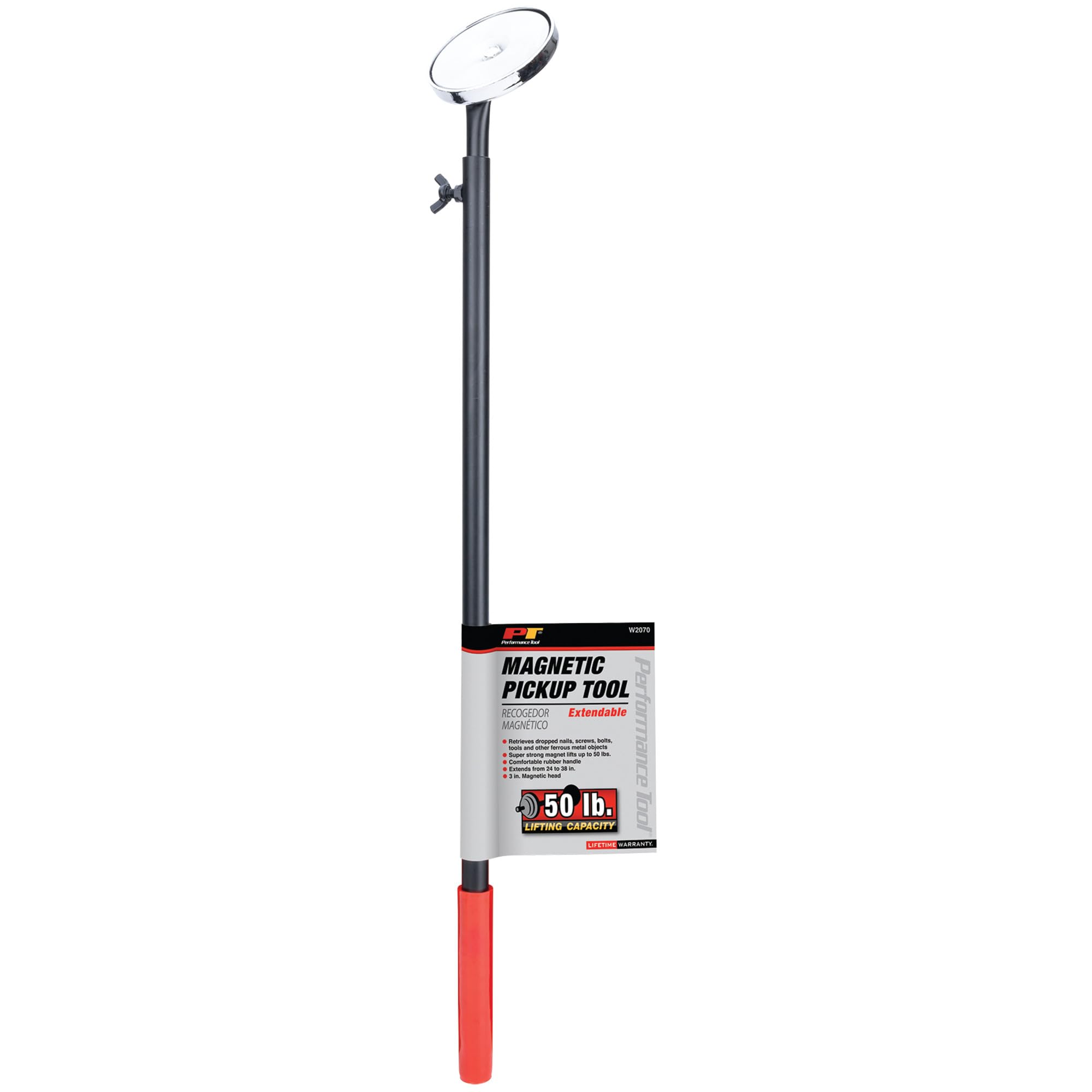 W2070 Performance Tool 50-Pound Extendable Magnetic Pickup Tool for Retrieving Heavy Items