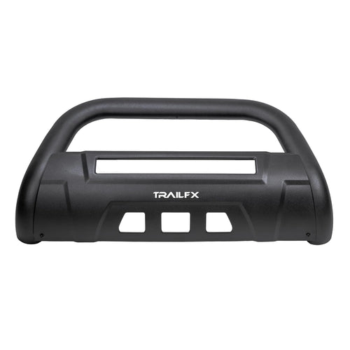 Bull Bar TrailFX with Skid Plate for Toyota Tundra 2022-2025 Black Matte Titanium Powder Coated 3.5 Inch Diameter Steel Frame Mount TrailFX B1614T