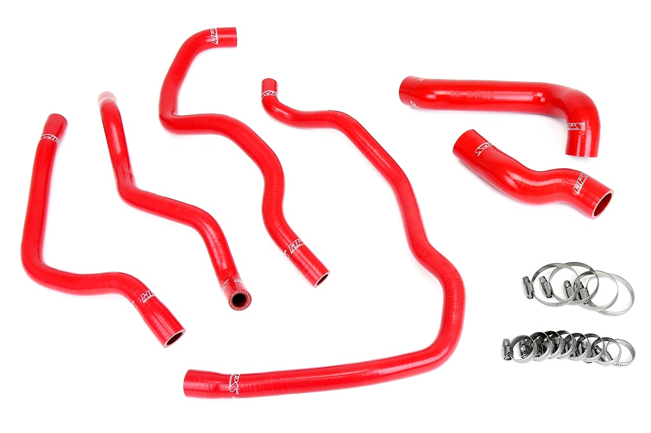 3-ply Reinforced HPS Red Silicone Radiator + Heater Coolant Hose Kit 57-2076-RED