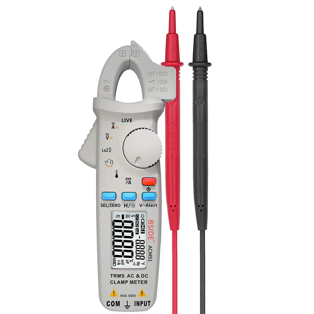 Digital Clamp Meter ACM91 AC/DC Current True RMS Auto-Ranging 6000 Counts Volt Meter Low Impedance Voltage Tester Portable Digital Multimeter