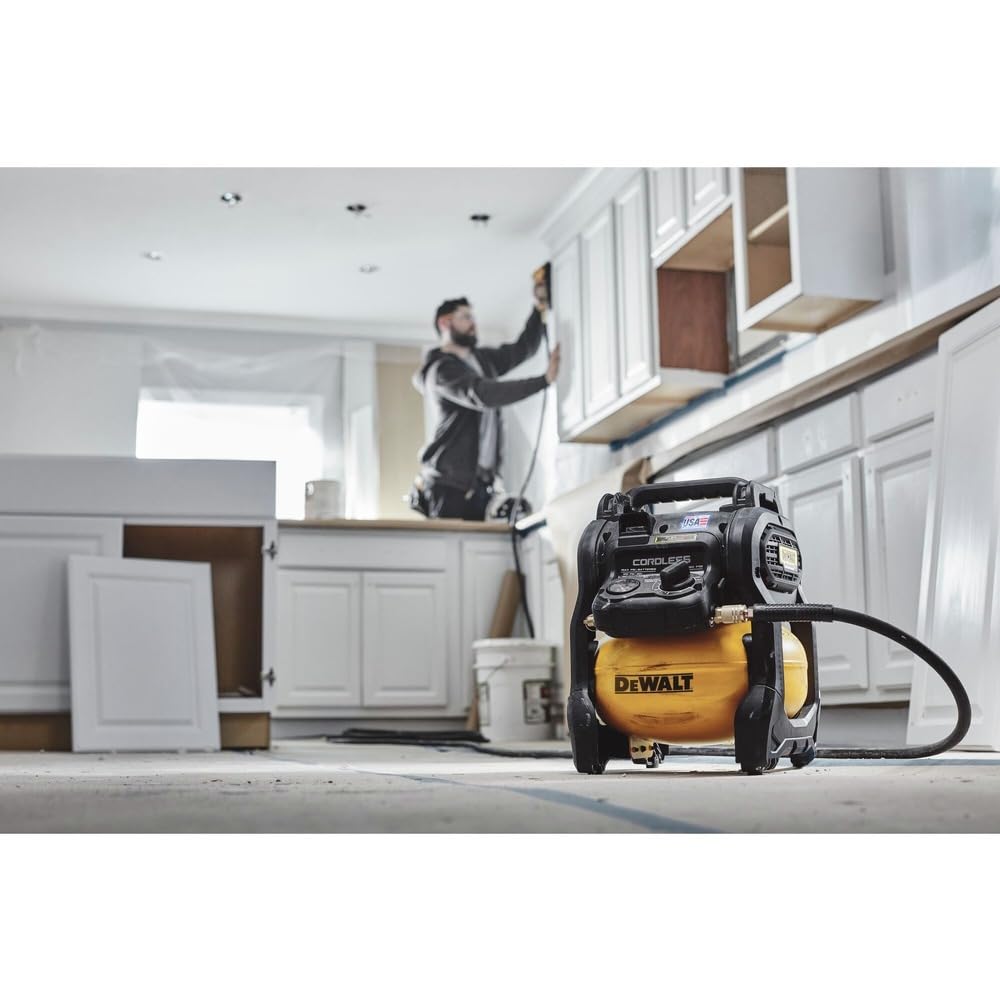 20V MAX* DEWALT Portable Cordless Air Compressor Kit, 2.5 Gallons, 140 PSI, Brushless with Battery & Charger (DCC2520T1)
