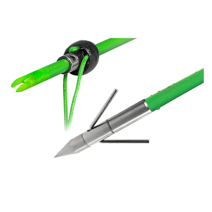 Lunker TruGlo Superior Durable Hunting Bowfishing Arrow w/Slide Safety System - 400 Grain 5/16 in. Point, Hardened 6-Sided Tip
