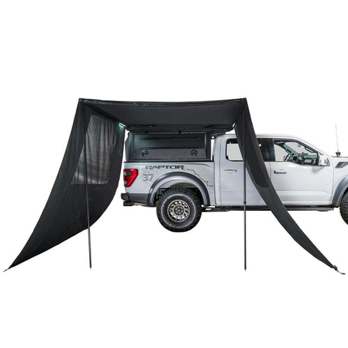 Overland Vehicle Systems - 2.5 XD Nomadic - Wall (Left Or Right) W/Black Out, 6.5' x 6.5', Black Body, Black Trim W/Storage Bag