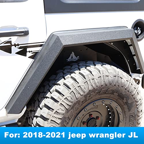 Compatible NIXON OFFROAD Rear Inner Fender Liners Flares fit for 2018 2019 2020 2021 2022 2023 2024 2025 Jeep Wrangler JL/JLU