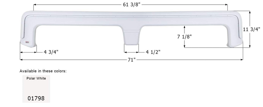 Fender Skirt ICON, Tandem, Cobra, FS1798, Polar White