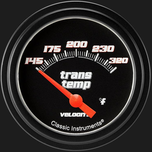 Velocity Black Classic Instruments 2 5/8" Transmission Temperature Gauge VS227BBLF