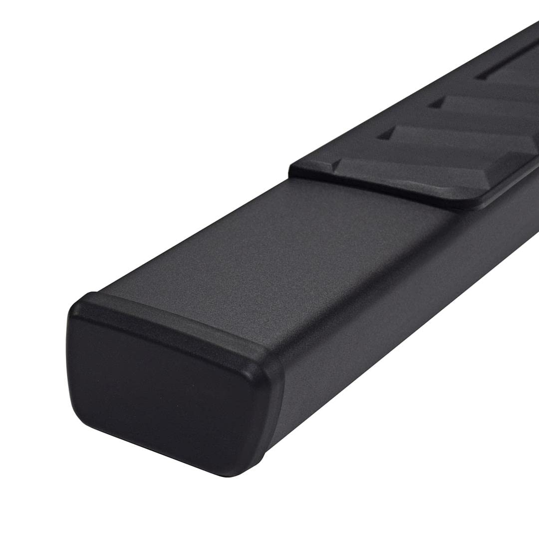 TrailFX Side Step Bars Truck Fits 2005–2023 Toyota Tacoma 4 Inch Trapezoid Straight Steps with Step Pads Titanium Black Matte Powder-Coated Steel Rocker Panel Mount Set of 2 TrailFX A4013B