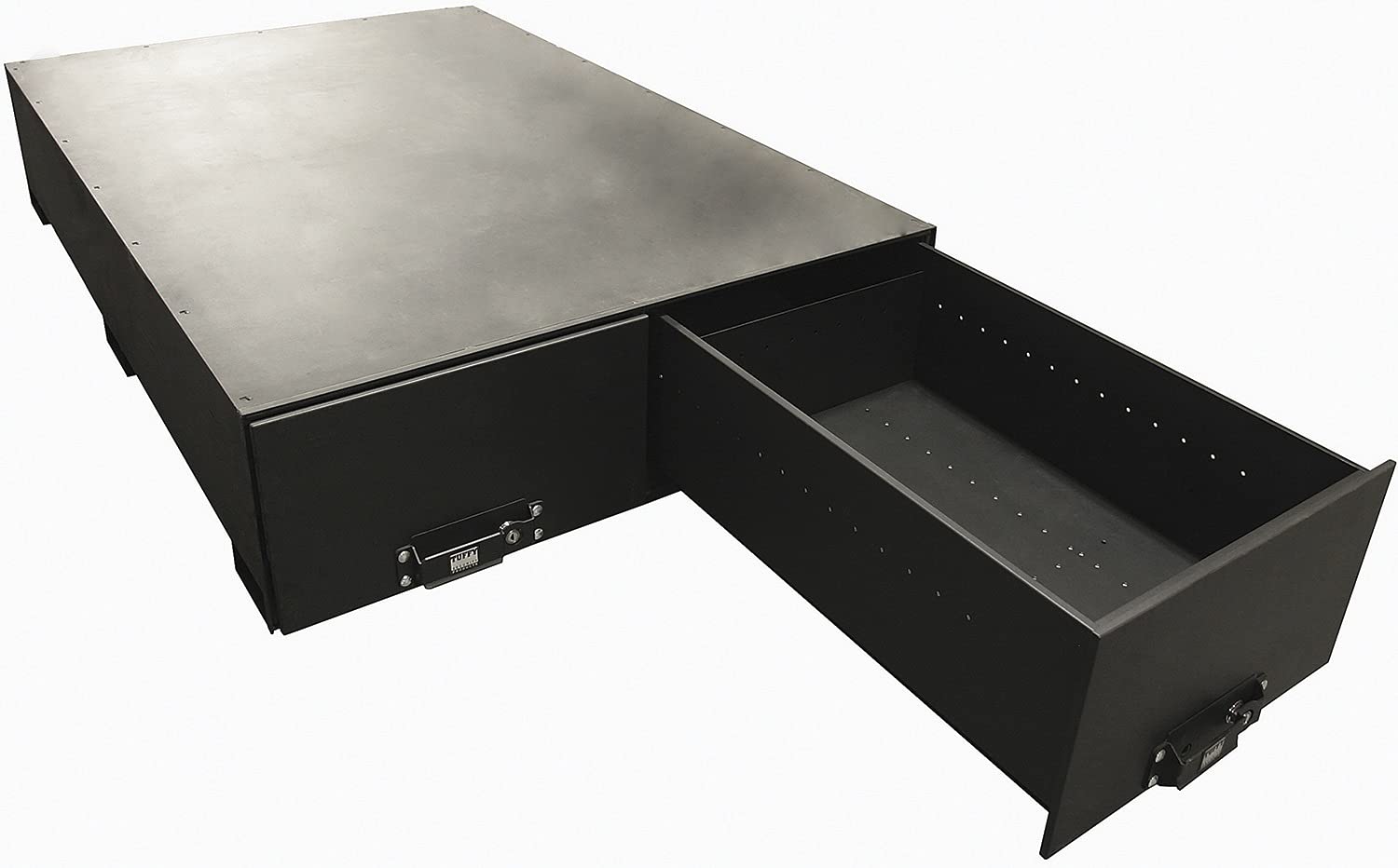 Tuffy Products Heavy Duty Gear Drawers Sl-, 2-Drawer, 50/50 Split, Black-01, Dimensions: 47 3/4 X 70 3/4 X 14
