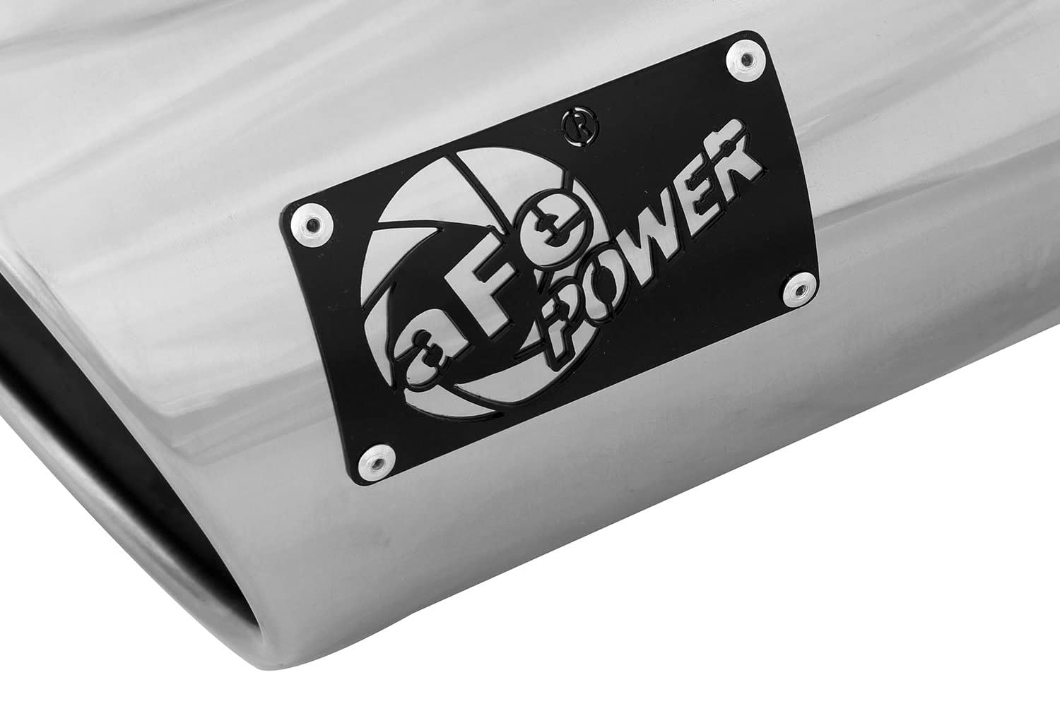 5" Inlet aFe Power 49T50702-P15 x 7" Outlet x 15" Length Polished Stainless Steel Bolt-On Diesel Exhaust Tip