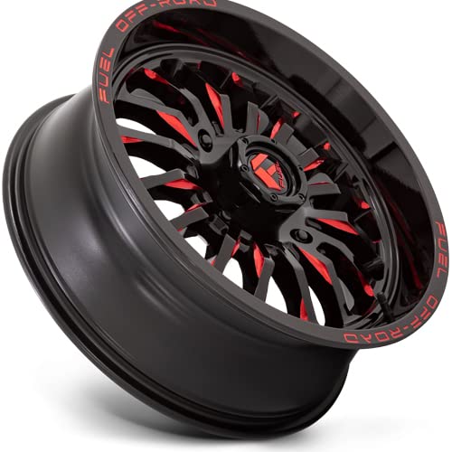 UTV Fuel D822 Arc 22x7 4x137 +13mm Black/Red Wheel Rim 22" Inch