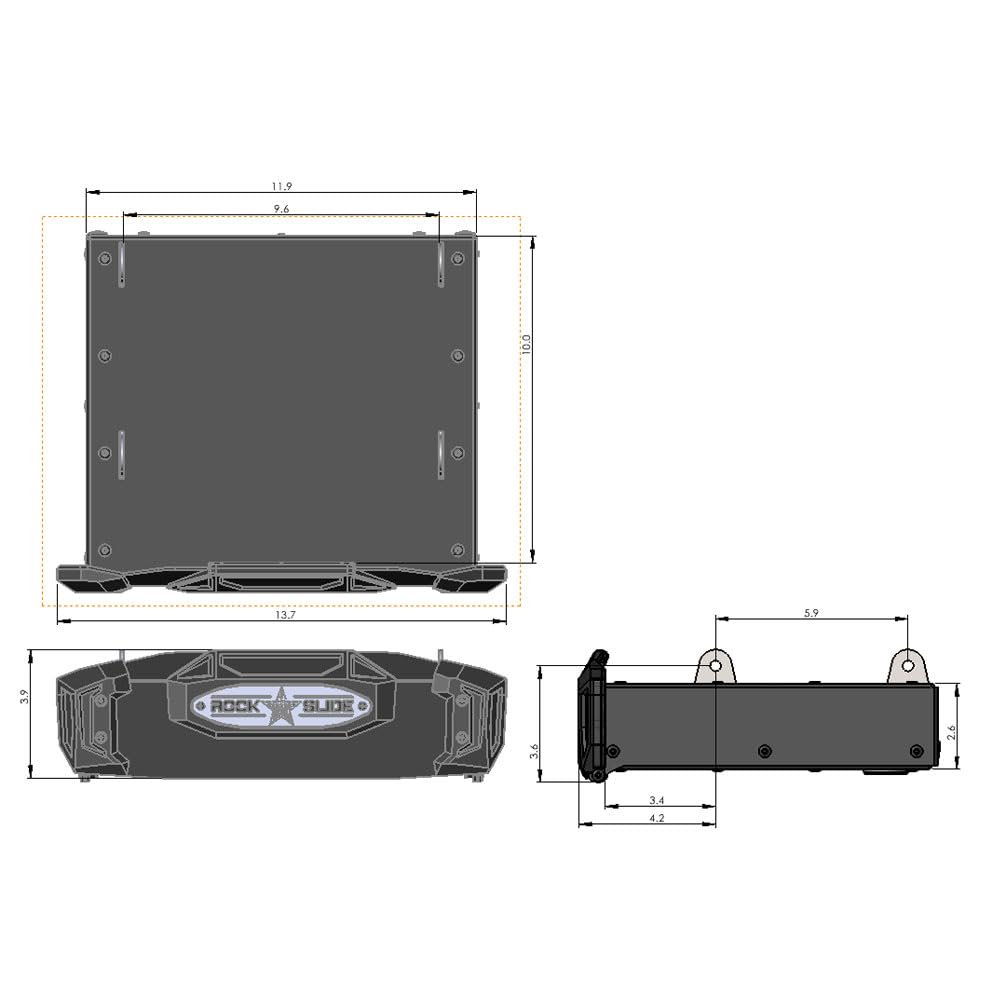 Toyota Tacoma 9" Wide for Rock Slide Engineering - Passenger Side