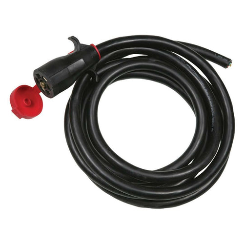 7-Way RV Blade Trailer Wiring Connector Husky Towing 19356 Trailer Side 8 Feet Length Jacketed Wire with Dust Cover Heavy Duty Rubber