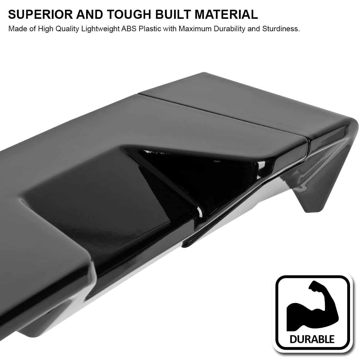 Glossy Black ABS Cab Roof Spoiler Spec-D Tuning for 2008-2014 GMC Sierra 2500HD and 3500HD Models
