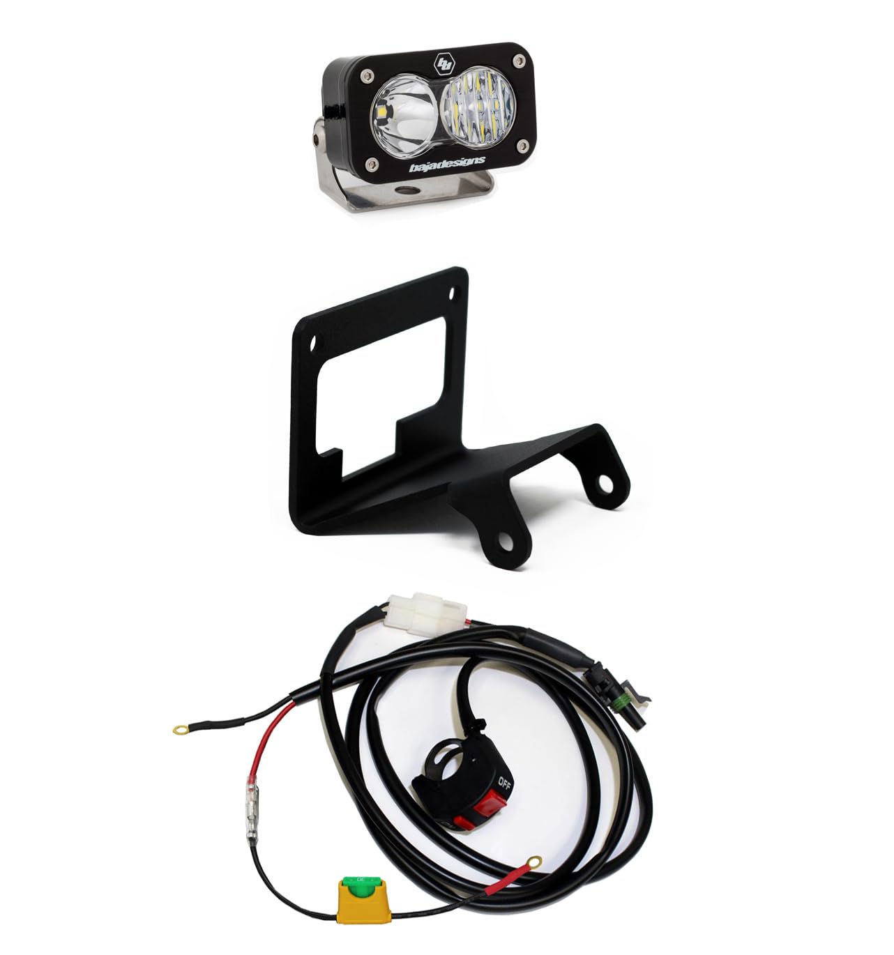 S2 Pro Baja Designs LED Headlight Kit for Grom 2014-20 Motorcycle (Driving/Combo Clear Lens)