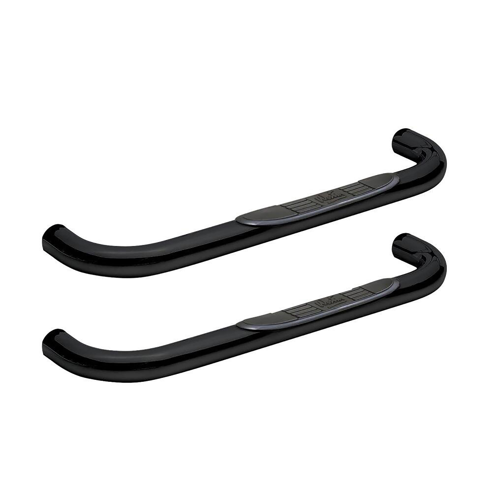 Westin 25-0675 3 Round Signature Nerf Bars fits 1982-2004 S-Series Sonoma Extended Cab 1998-2003 Hombre Extended Cab Black Pair