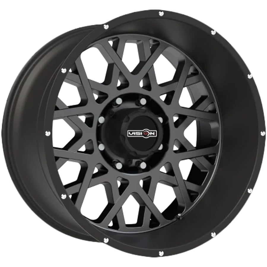 Grey VISION OFF-ROAD ROCKER Wheel with Anthracite Satin Black Lip (0 x 12. inches /8 x 170 mm, -51 mm Offset)