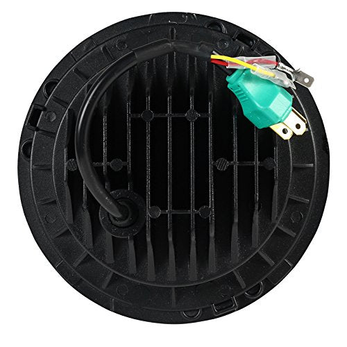 Projector Headlight Spec-D Tuning LHP-7RNDJM-H-MSX2 Black (7 Inch Round With Halo)