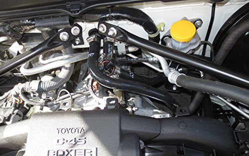 HPS Silicone Black Heater Hose Kit Compatible for 2013-2016 Scion FRS 2013-2020 Subaru BRZ 2017-2020 Toyota 86 2.0L 2022-2025 Subaru BRZ 2022-2025 Toyota GR86 2.4L, 57-1226-BLK
