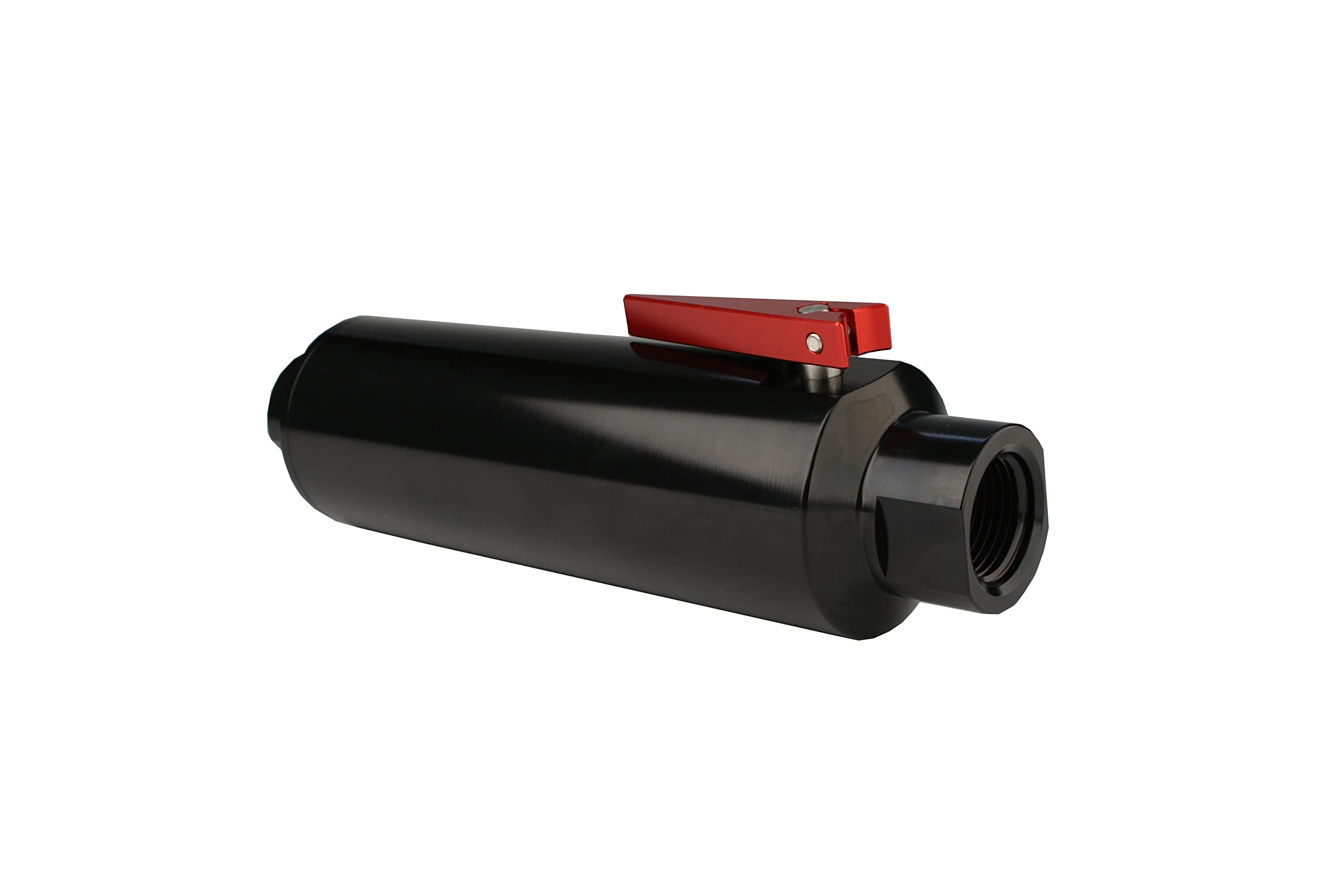 In-Line Aeromotive Shutoff Valve Fuel Filter with 100-Micron Stainless Mesh Element, ORB-12