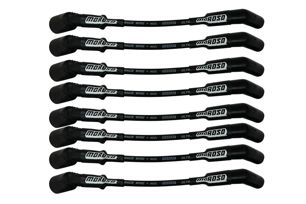 Ultra 40 Moroso Black Spark Plug Wires, Fits 97-Up GM LS 4.8/5.3/5.7/6.0/6.2/7.0, Corvette, Camaro, GTO, Silverado, Sierra, G8