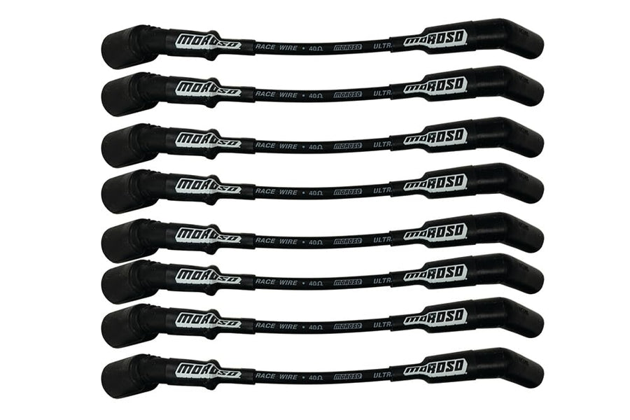 Ultra 40 Moroso Black Spark Plug Wires, Fits 97-Up GM LS 4.8/5.3/5.7/6.0/6.2/7.0, Corvette, Camaro, GTO, Silverado, Sierra, G8