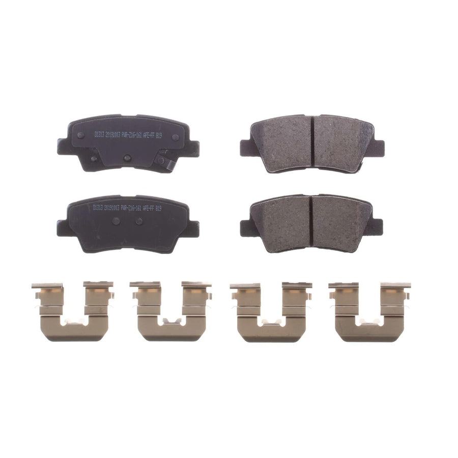 Power Stop Brake Kit Rear For Hyundai Accent 2012-22 |Elantra 2010-20 |Elantra Coupe 2013-14 |Ioniq 2017-22 |Sonata 2016-19 - Ceramic Brake Pads With Installation Hardware, 17-1313