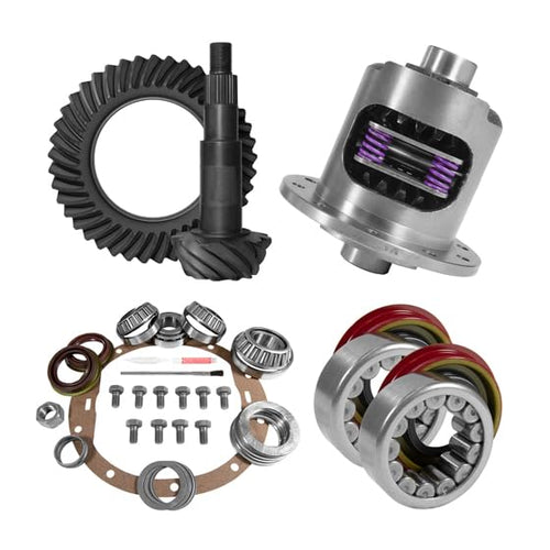 3.73 Rear Ring & Pinion, 8.6" GM, Install Kit, 30spl Posi, Axle Bearings & Seals