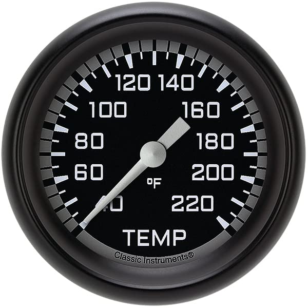 AX329GBPF Classic Instruments AutoCross Gray 2-5/8" Stock Eliminator Temperature Gauge
