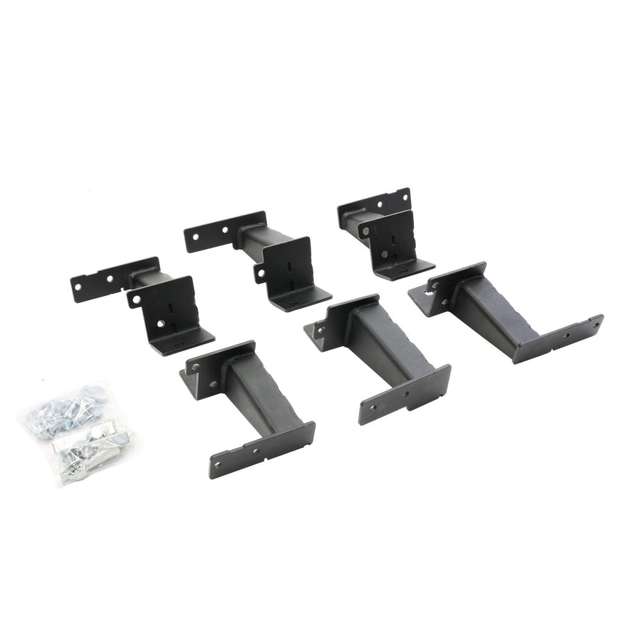 Dominator Xtreme Go Rhino Frame Slider Brackets | Mild Steel, Textured Black | FSD4129TK | Fits 2021-2025 Ford Bronco 4-Door (Excludes Bronco Sport)