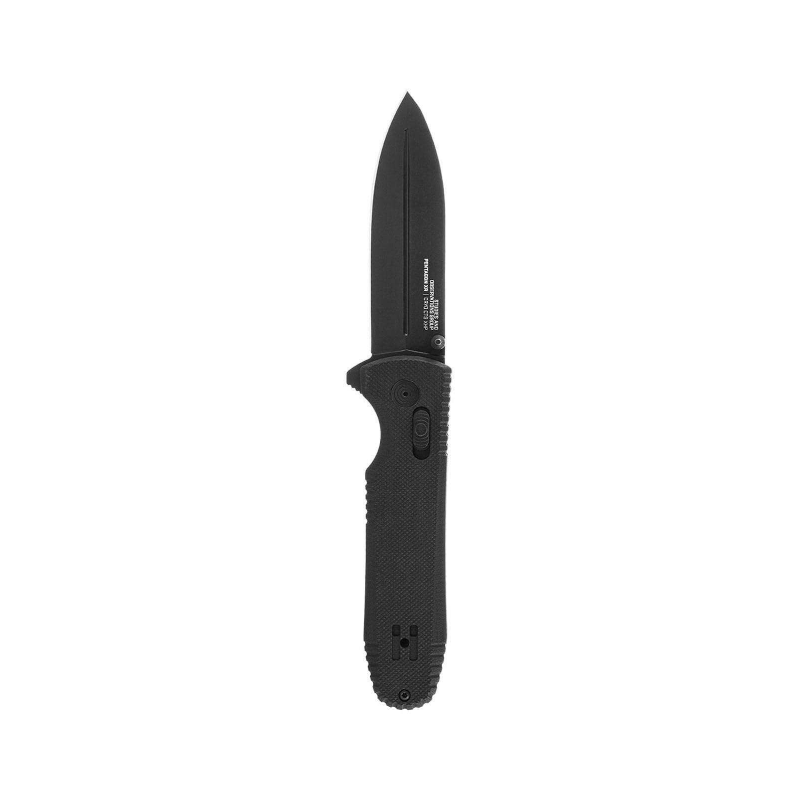 SOG Quick-Opening Pentagon XR Ambidextrous Pocket Folding Knives with Ultra-Grip G10 handle | CTS XHP Steel, XR Lock, Blackout