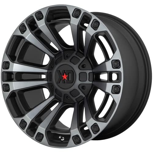 XD851 WHEELS BY KMC XD SERIES 20x9 5x127.00/5x139.70 SATIN BLACK W/GRAY TINT (18 mm) Wheel Rim