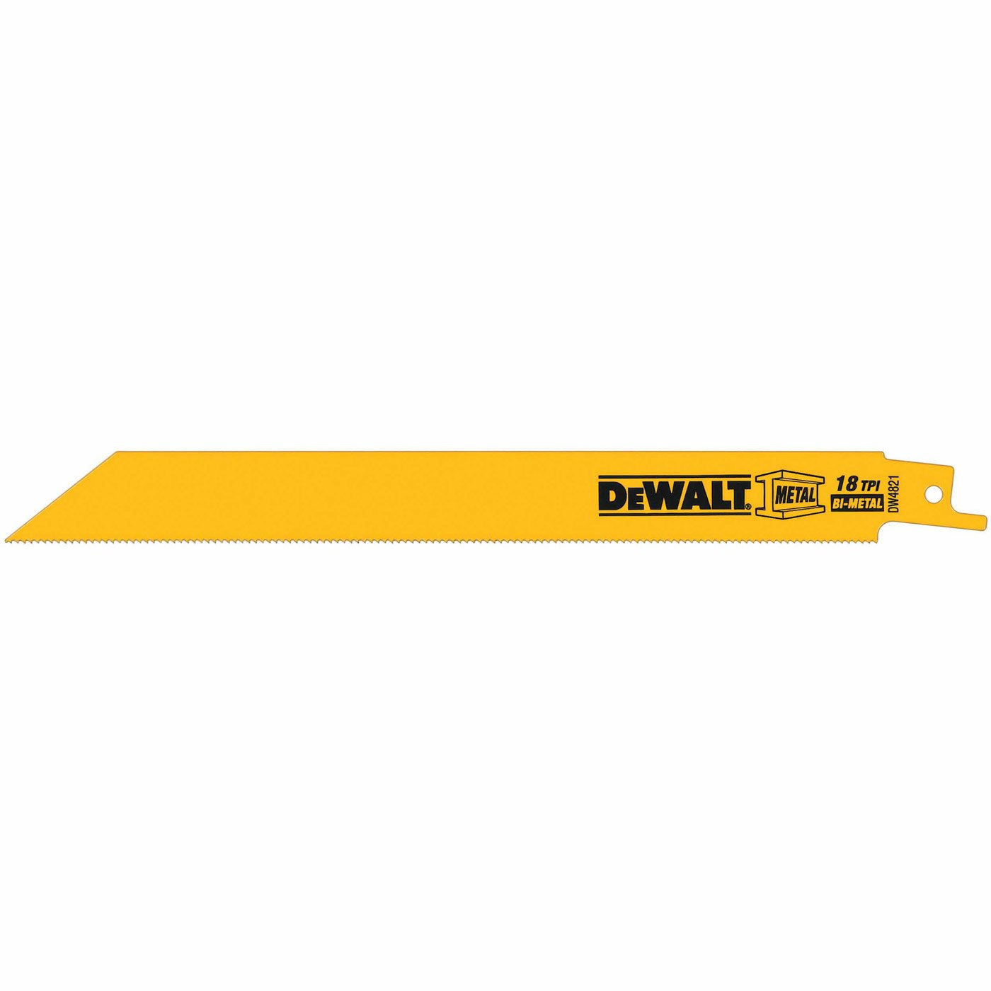 DEWALT 8-Inch Reciprocating Saw Blades, Straight Back, Bi-Metal, 18 TPI, 5-Pack (DW4821)