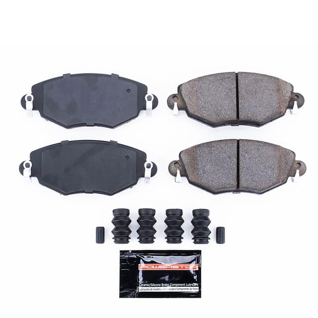 Power Stop Z23-910 Z23 Evolution Sport Carbon Fiber Infused Ceramic Brake Pads with Hardware For Jaguar X-Type 2002-2008 [Model Specific]