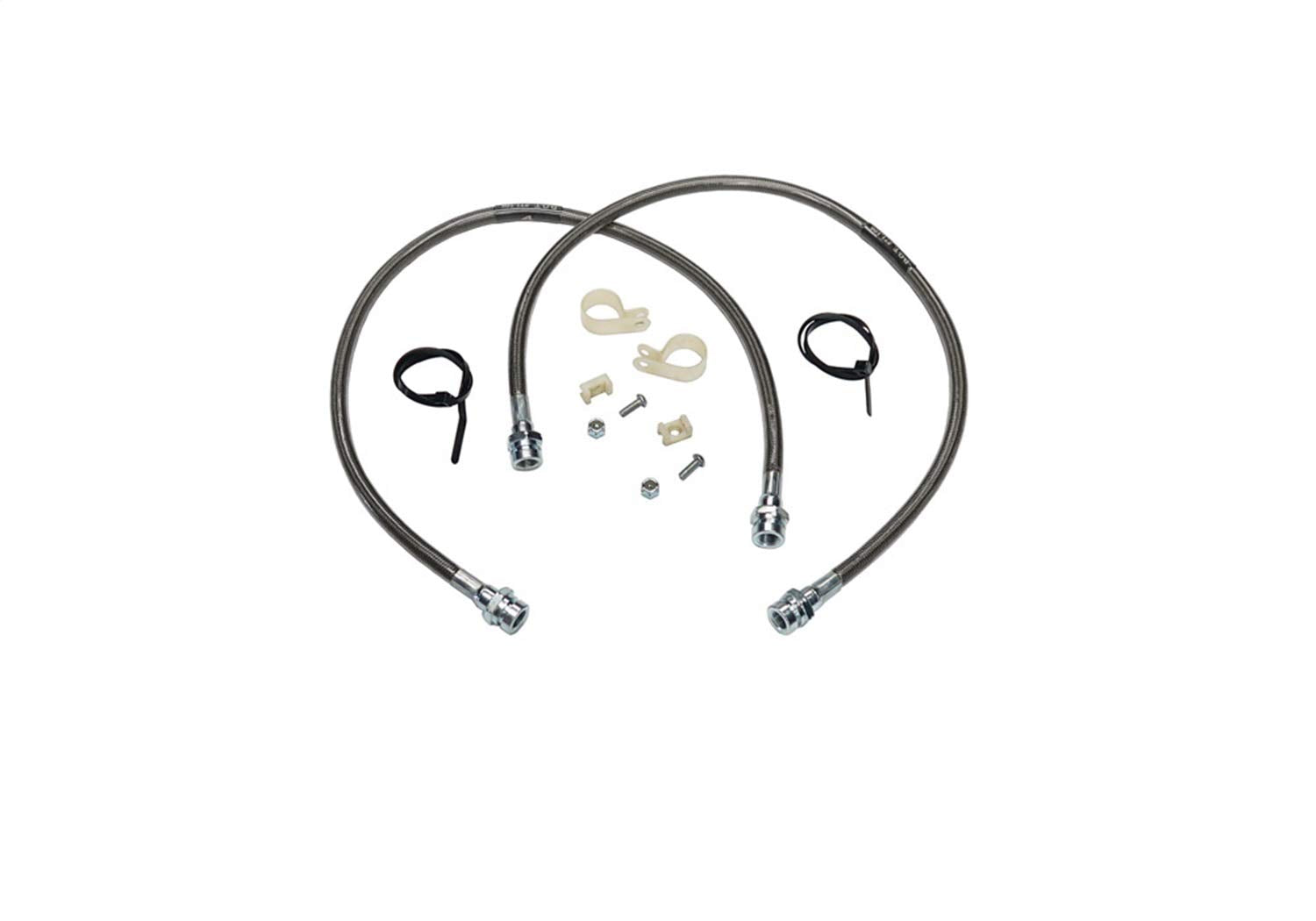 SUPERLIFT SUSPENSION RealTruck Brake Hose Kit for Toyota 4-Runner/Pickup | Front Bullet Proof Pair of Brake Hoses | 91450 | Fits 1979-1996 Toyota Pickup / 4Runner with 3-7" Lift Kit
