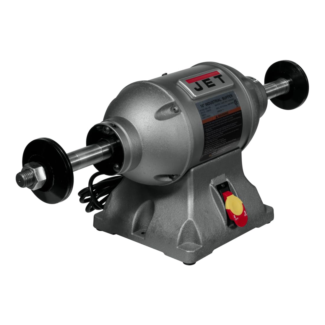 JET 10-Inch Buffer Industrial, 1800 RPM, 1-1/2 HP, 115V 1Ph (Model IBG-10SSB)