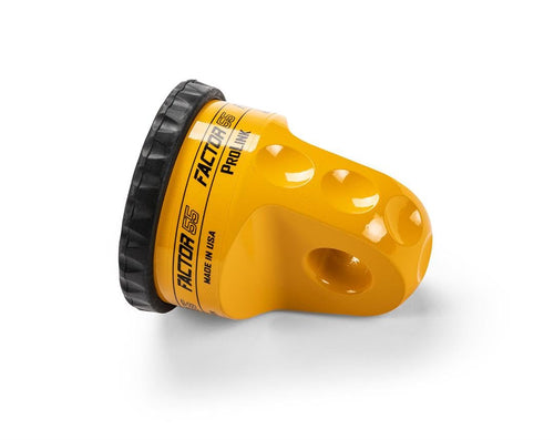 Factor55 Prolink 00015-03 Original shackle mount replaces winch hook with stronger shackle D ring mount Max load rt.16,000 lb compatible with steel or synthetic ropes for off road adventures - Yellow