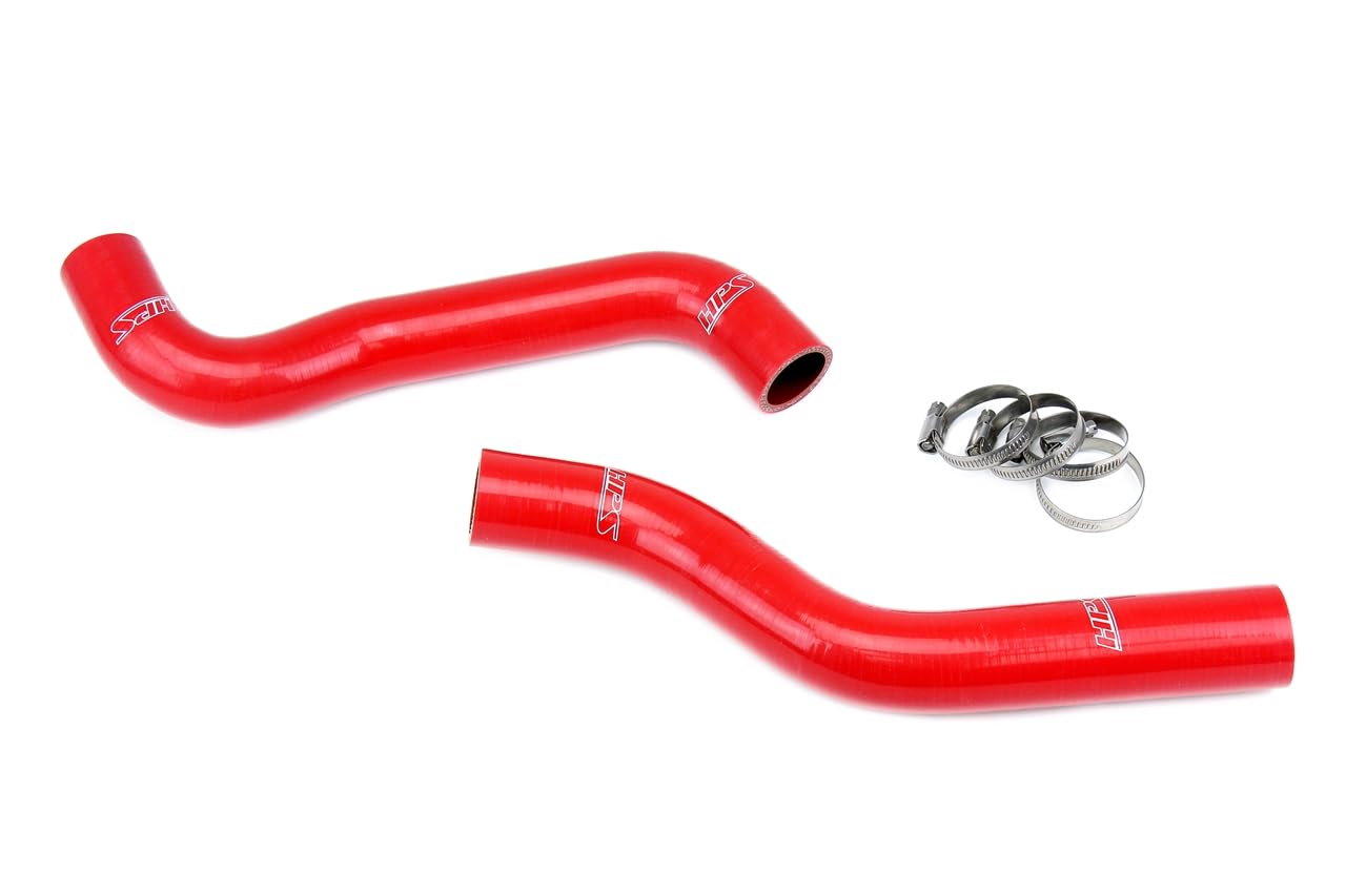 Red HPS Silicone Radiator Hose Kit Coolant Compatible for 2002-2006 Toyota Camry 2.4L, 57-1887-RED
